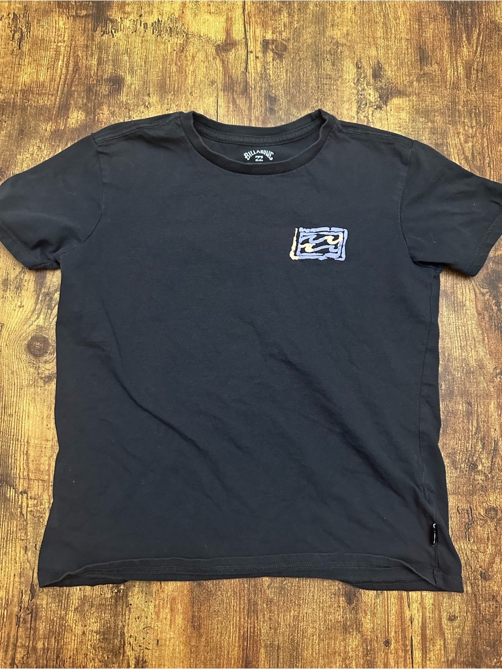 Billabong Black Short Sleeve Tee with Small Chest Patch